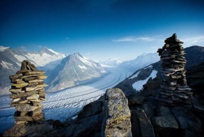 Glaciar Aletsch, en Grindelwald (Suiza).