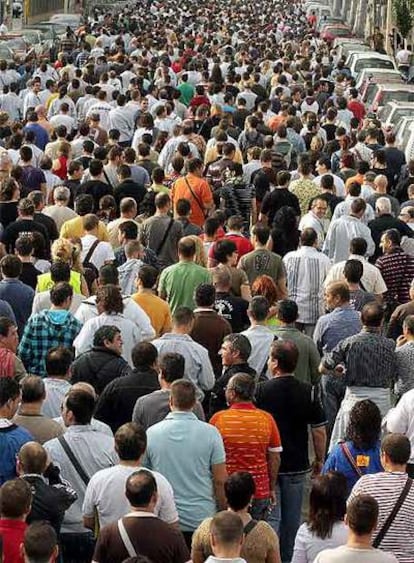 Manifestación de los trabajadores de Nissan la semana pasada.