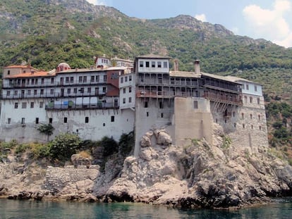 El monasterio de Gregoriou, en la pen&iacute;nsula del Monte Athos.