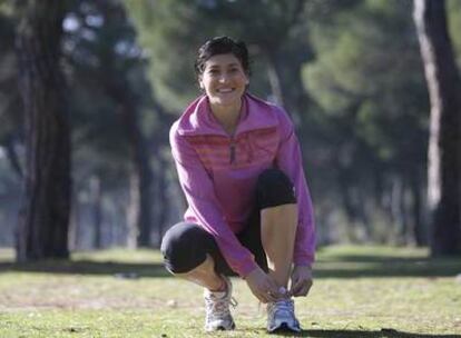 Mayte Martínez, durante una sesión de entrenamiento en Valladolid.