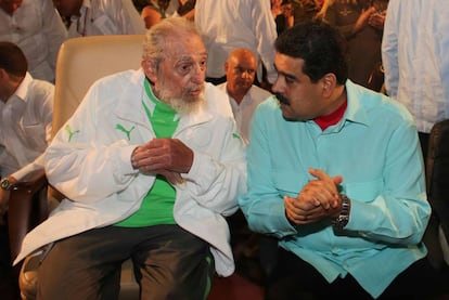 Fidel Castro y Nicolás Maduro este sábado