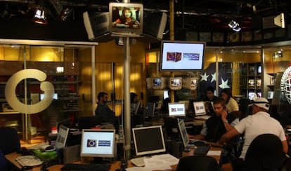 Imagen de la redacción de Globovisión.