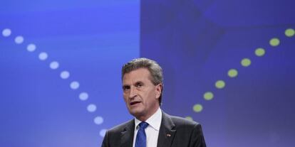 El comisario de Energía, Günther Oettinger.