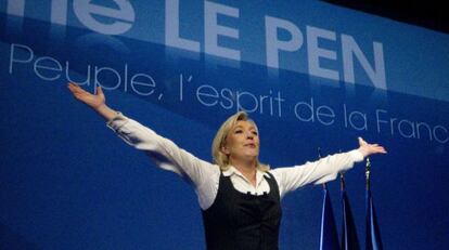 Marine Le Pen, en un reciente acto electoral.