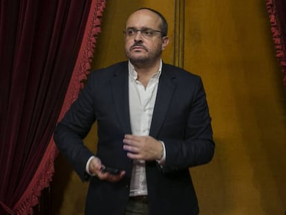 Alejandro Fernández, este miércoles en el Parlament.