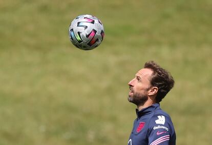 El seleccionador nacional de Inglaterra, Gareth Southgate, este lunes en Kent (Reino Unido)