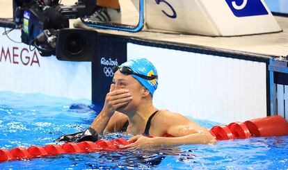 Mireia Belmonte

La mejor nadadora española de todos los tiempos reaccionaba así al comprobar que había cosechado su primer oro olímpico por tan solo tres milésimas.