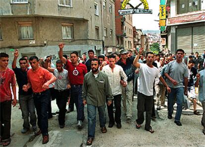 La manifestación de ayer en Santa Coloma de Gramenet.