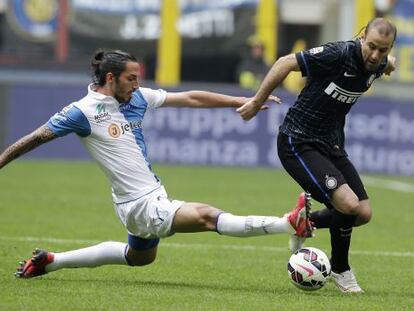 Rodrigo Palacio, del Inter, en un partido contra el Chievo.