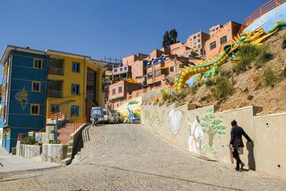 Barrio en La Paz, Bolivia
