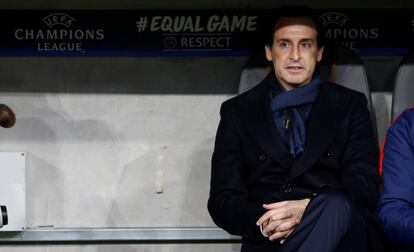 Unai Emery en el banquillo de Múnich.
