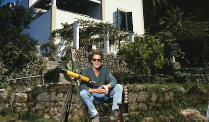 Michael Douglas, en &#039;S&rsquo;Estaca&#039;, su casa de Mallorca, en 1988.