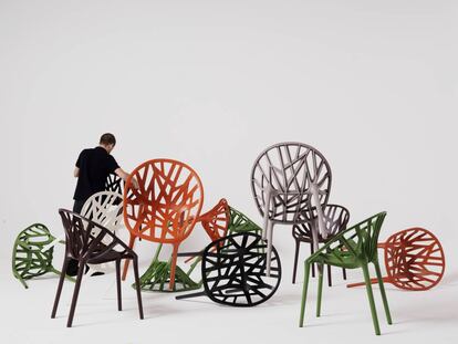 Sillas 'Vegetal' de los hermanos Bouroullec.