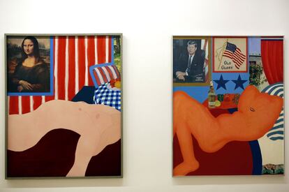 Dos de los desnudos de la serie 'Gran desnudo americano', de Tom Wesselmann, de 1961.