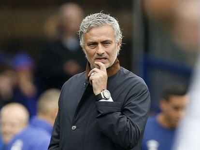 Mourinho en el Everton - Chelsea. 