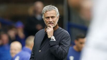 Mourinho en el Everton - Chelsea. 