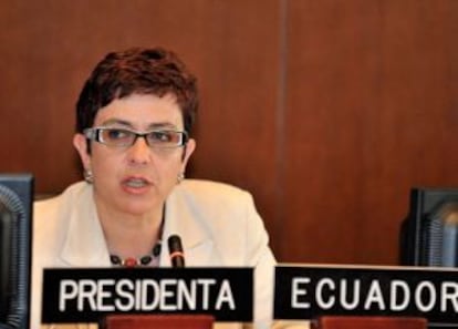 María Isabel salvador, embajadora de Ecuador ante la OEA.