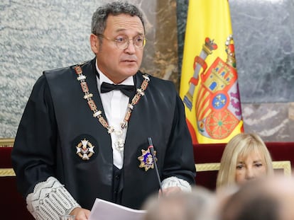 El fiscal general del Estado, Álvaro García Ortiz, durante el acto de apertura del año judicial, el 5 de septiembre en el Tribunal Supremo.