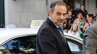 José Luis Ábalos, este lunes a su llegada al Tribunal Supremo.