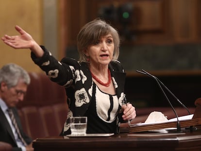 La secretaria de la Sanidad del PSOE y exministra de Sanidad, María Luisa Carcedo, interviene durante el pleno celebrado en el Congreso de los Diputados donde han tratado el Real Decreto del Ingreso Mínimo Vital, en un acto posterior a la sesión de Control al Gobierno. En Madrid, (España), a 10 de junio de 2020.
10 JUNIO 2020;SESION DE CONTROL;GOBIERNO;SANCHEZ;CONGRESO DE LOS DIPUTADOS
EUROPA PRESS/E. Parra. POOL / Europa Press
10/06/2020 