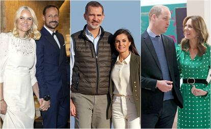 Mette-Marit y Haakon de Noruega, los reyes Felipe y Letizia y los duqes de Cambridge.