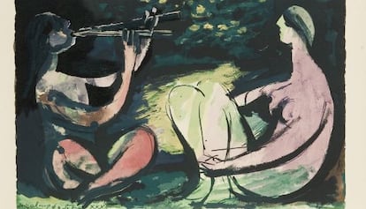Una de las obras gr&aacute;ficas de Picasso que pueden verse en Granada.