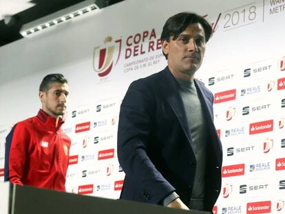 Montella, antes de la rueda de prensa previa a la final.