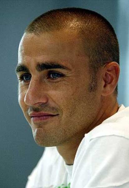 Fabio Cannavaro, en plena rueda de prensa.