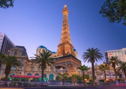 La Torre Eiffel del hotel casino París Las Vegas (Estados Unidos).