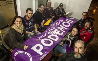 Miembros del C&iacute;rculo de Podemos en A Coru&ntilde;a.