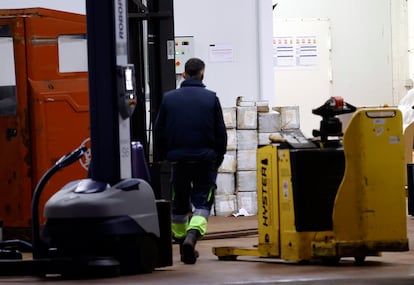 Interior de la nave hasta la que se transportó la droga en Cambre (A Coruña) el pasado martes.