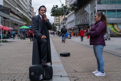 Cristian Ruiz, actor colombiano que encarna a Jorge Eliécer Gaitán, en Bogotá, el 28 de octubre de 2022.