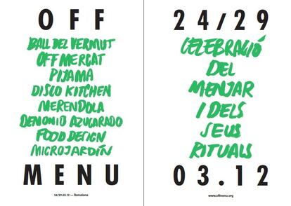 El menú de Off Menu.