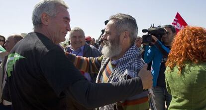 Cañamero y Sánchez Gordillo, en Las Turquillas.