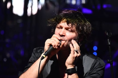 El cantante Bertrand Cantat durante un concierto en marzo