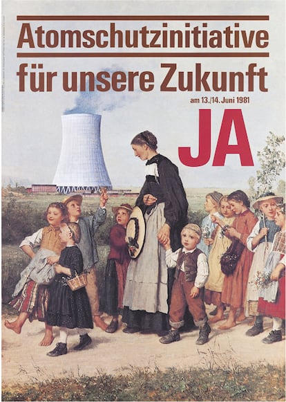 Campaña antinuclear en Suiza en 1981. 