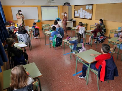 Alumnos de del colegio Germán Fernández Ramos de Oviedo.