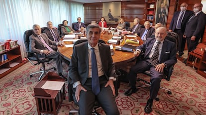 Reunión del pleno del Tribunal Constitucional, en diciembre del año pasado.