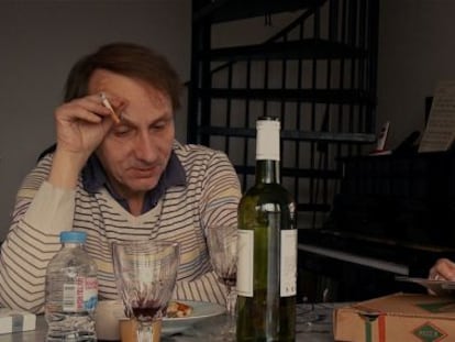 Michel Houllebecq, en un fotograma de 'El secuestro de Michel Houellebecq'.