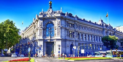 Fachada del Banco de España en Madrid.