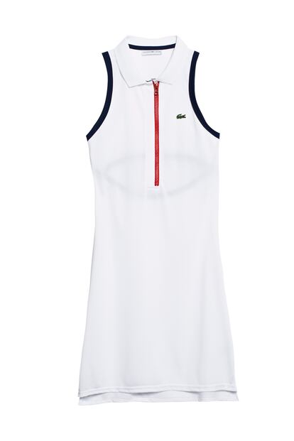 Vestido clásico de tenis de Lacoste (56 euros aprox).