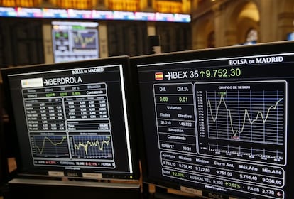 El principal indicador de la Bolsa española, el IBEX 35.