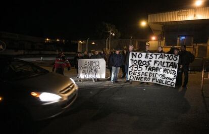 Els treballadors de Panrico es van manifestar aquesta matinada.