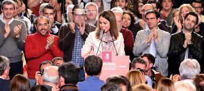 Estela Goikoetxea, en la presentación de la candidatura de Susana Díaz a la presidencia del PSOE en Madrid.