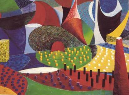 Detalle de '25 de Marzo' (1995), de David Hockney.