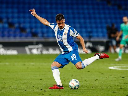 Bernardo, en el último partido del Espanyol ante el Real Madrid.