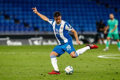 Bernardo, en el último partido del Espanyol ante el Real Madrid.