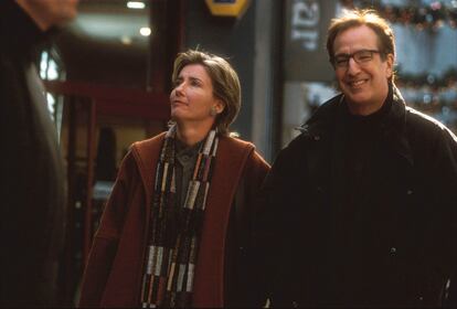 Emma Thompson y Alan Rickman en 'Love Actually'.