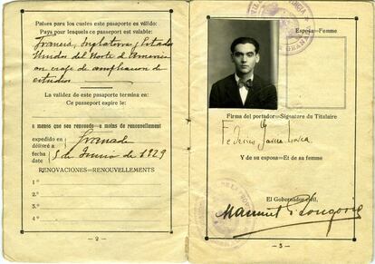 El pasaporte de Lorca.