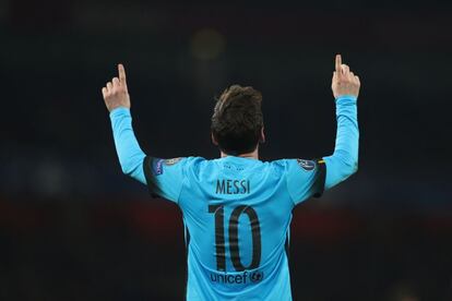 Messi, en el partit contra l'Arsenal.